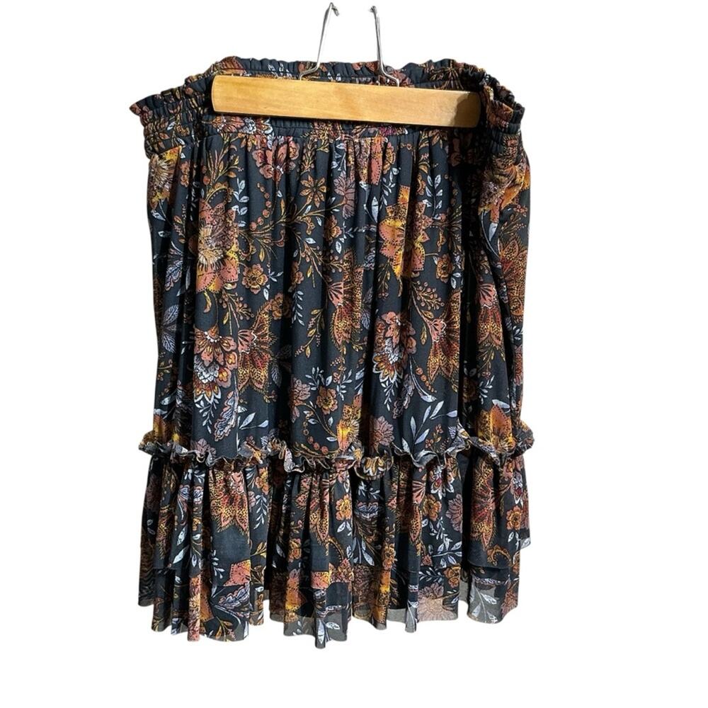 New with tags Evereve Tinslee Flora Mesh Mini Skirt Blue Size XL